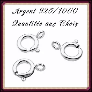 Fermoirs anneau ressort 8mm, en Argent 925/1000 . Réf: AMN8 - Foto 1 di 1