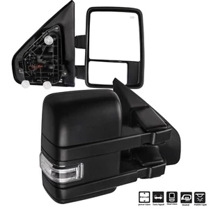 2PCS Tow Mirrors w/Side LED Turn Signal Power Heated for 04-14 Ford F150 Truck - Picture 1 of 19