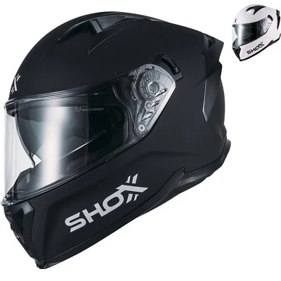 Shox Rapid Full Face Motorcycle Helmet With Inner Sun Visor ECE R22.06 Approved