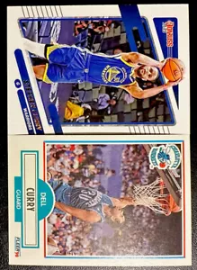 Dell Curry 1990-91 Fleer #18/ Steph Curry Panini 2021-22 NMMT PLUS SHARP - Picture 1 of 2