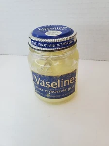 VASELINA vintage 1-3/4 oz. Jarro de vidrio de jalea de petróleo Blue Seal - Imagen 1 de 4