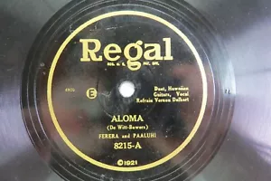 Vernon Dalhart , Ferera & Paaluhi - REGAL 8215 - Aloma & Hawaiian Love Nest - Picture 1 of 2