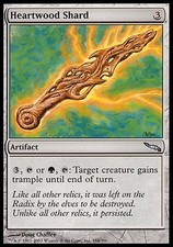1x FOIL Heartwood Shard Mirrodin MtG Magic Artifact Uncommon 1 x1 Card Cards