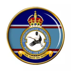 312 Czechoslovak Squadron, RAF Pin Badge - Picture 1 of 3
