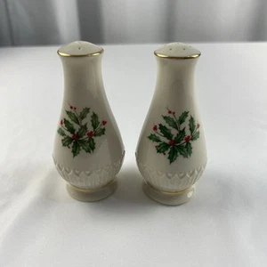 Set shaker sale e pepe scolpito oro Lenox Holiday bacche di agrifoglio ***LEGGI*** - Foto 1 di 10