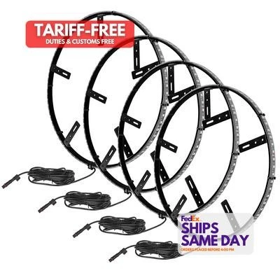 Oracle Lighting 4215-001, Kit Natural Aluminum Led Illuminated Wheel Rings White - Image 1 of 4