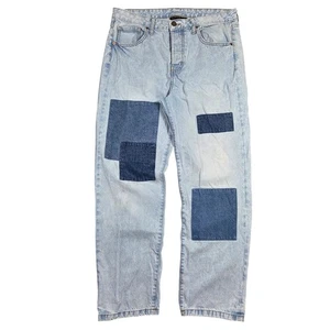 Jeans denim patchwork uomo No Boundaries 32x30 grunge punk effetto invecchiato streetstyle - Foto 1 di 7