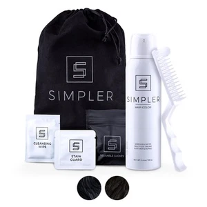 Simpler Men's Hair Color Kit - Full Gray Coverage - Natural Black & Beard Dye... - Picture 1 of 7