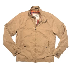 St. John's Bay Tan Shell Water Resistant Lightweight Bomber Jacket Mens Medium - Picture 1 of 6