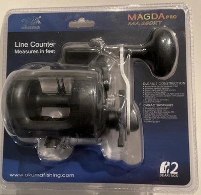 Okuma Magda Pro DXT 5.1:1 Levelwind Line Counter Reel, Right Hand - MA-20DXT - Image 1 of 2