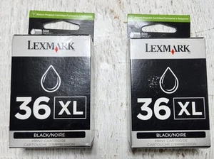2x New Genuine Lexmark 36XL Ink Cartridge X Series X5650es X6675 Z Series Z2420 - Picture 1 of 7