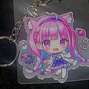 Hololive Vtuber Minato Aqua Chibi Style  Acrylic Keychain/Backpack Charm - Picture 1 of 3