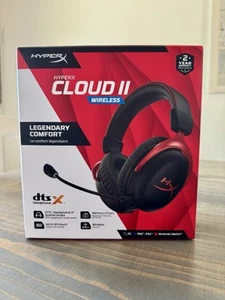 HyperX Cloud II Wireless Gaming Headset - PC, Xbox S/X, PS4/PS5, Switch - Red - Picture 1 of 5