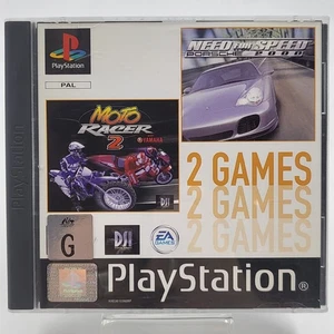 Need for Speed Porsche 2000 and Moto Racer 2 PlayStation PS1 Game Combo Pack - Picture 1 of 12