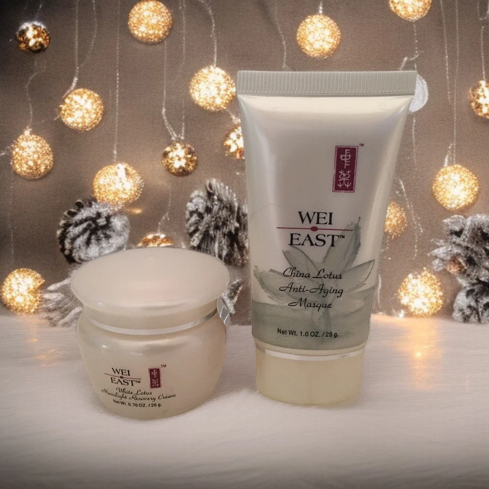 Wei East WHITE LOTUS Crema Recuperadora Luz de Luna 0.70oz y Mascarilla Antienvejecimiento 1oz Foto 1 de 4