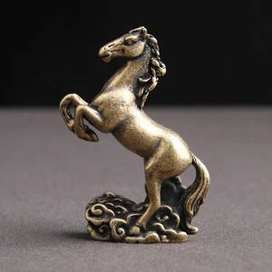 Brass Horse Figurines Statuette Fengshui Copper Sculptures Tea pet Gifts - Picture 1 of 3