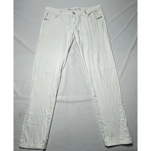 Grace In LA Damen weiß gerades Bein Denim Jeans-Größe 11 (34x30) *LESEN* - Bild 1 von 9