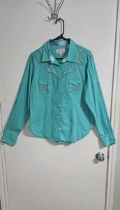 Camicia western Panhandle donna ricamata a scatto con perle grande impreziosita da acqua - Foto 1 di 15