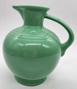 Vintage Fiesta Teal Green Pottery Pitcher HLC USA - Picture 1 of 9