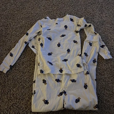 Kids Ralph Lauren polo bear pajamas set size 8 bear with American flag shirt - Image 1 of 4