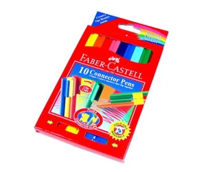 Faber Castell 11150A Colour Markers Connector Pens Wallet 10 PB489 - Picture 1 of 2