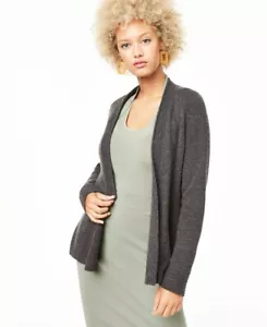 NEW CHARTERS CLUB GRAY OPEN FRONT CASHMERE CARDIGAN SIZE L $159 - Picture 1 of 2