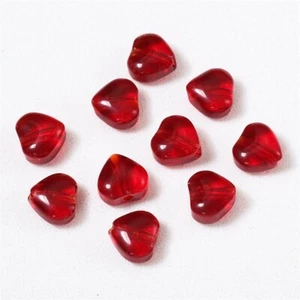 100 piezas cuentas espaciadoras de corazón de murano de vidrio rosa de 6 mm elige el color hágalo usted mismo artesanía - Imagen 1 de 16