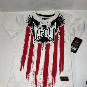 WW TAPOUT T-Shirt Jungen Gr. M (5/6) weiß rot schwarz Neu mit Etikett - Bild 1 von 4