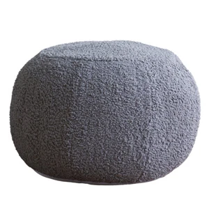 I Am Fake Round Lounge/Living Room Pouffe Home Decor Boucle Small Grey - Picture 1 of 2