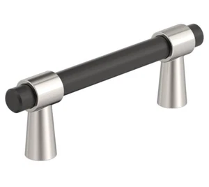 BP37385FBPN | Mergence 3 inch 76mm Center-to-Center Matte Black/Polished Nick... - Picture 1 of 3