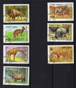Vietnam 1981 animaux sauvages série 7 timbres oblitérés /TE460 - Imagen 1 de 1