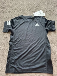 Adidas boys B Club 3 Star Tee Tennis Shirt Black Size XS $35 - Picture 1 of 6