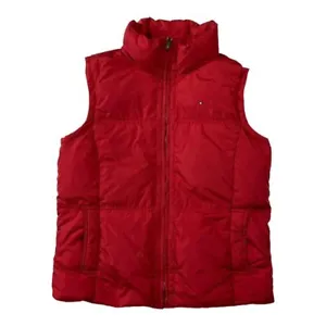 Tommy Hilfiger Vintage Red Down Fill Puffer Gilet - Picture 1 of 4