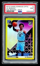 2019-20 Panini Donruss Optic JA MORANT #9/10 Gold Prizm The Rookies PSA 9! POP 1