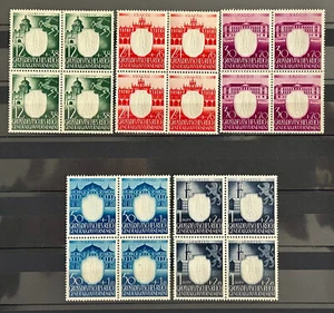 1943 German occ of Poland stamps GG MNH full set of 5 blocks 3rd ann. NSDAP /409 - Picture 1 of 1