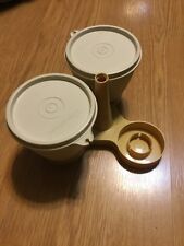 Vintage Tupperware Serv 'N Store Condiment Caddy Trio Set Harvest For Parts