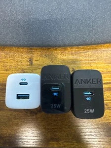 3x Anker 25W 32W PD Nano USB-C Fast Charge Wall Chargers for iPhone Samsung - Picture 1 of 2