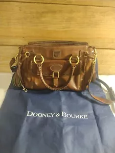 Dooney & Bourke handbag Florentine Tassel Brown Leather Bag/tote Fast Shipping - Picture 1 of 9
