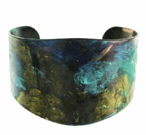 Fire Patina Wide Cuff Bracelet - Picture 1 of 1
