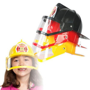 Kids Fireman Helmet Firefighter Hats Fancy Dress Accessories+ q-2