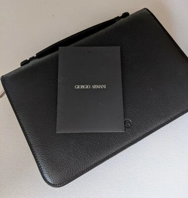 Кожаная сумка-тоут Giorgio Armani с гравированным логотипом - Изображение 1 из 4