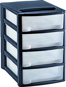Schubladenbox Bürobox Briefablage DIN A4 4 Ablagefächer Organizer Ablagebox XL - Bild 1 von 3