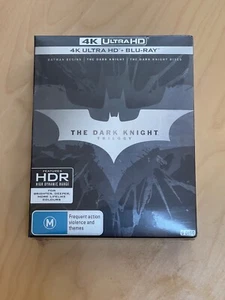 The DARK KNIGHT TRILOGY (Christian Bale) 4K ULTRA HD New Region B Boxset Batman - Picture 1 of 3