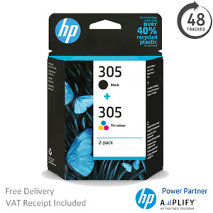 Genuine HP 305 Black & Colour Ink Cartridges - For HP ENVY 6032 Printers