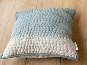 Teal Ombré Cotton Padua Quilted Designers Guild Cushion - Picture 1 of 6