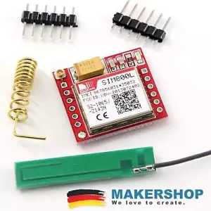 SIM800L Quad Band GSM GPRS Mini Modul mit Antenne Klebeantenne Arduino Raspberry - Bild 1 von 2