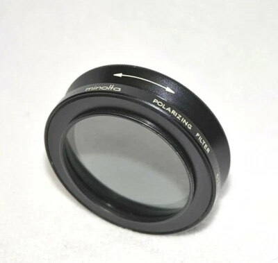 Vintage MINOLTA Polarizing 52N  52mm Filter + Lens Shade for Nikon, Canon,Pentax - Image 1 of 4