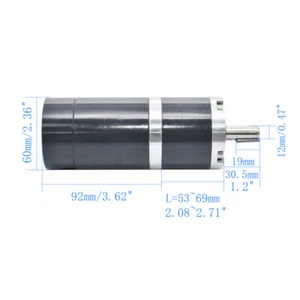 TGX60RMM DC 12/24V 5-300RPM Low Speed Large Torque Metal Planetary Gear Motor - Picture 1 of 11