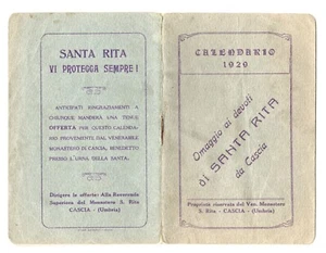 LIBRICINO CALENDARIO 1929 OMAGGIO AI DEVOTI DI SANTA RITA DA CASCIA - Bild 1 von 4