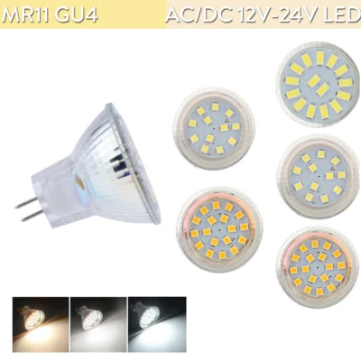 MR11 LED Spotlight Glühbirne 3W 4W 35 mm Durchmesser Guhbirnen Gu4 Bi-Pin Sockel - Bild 1 von 4